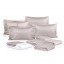 Palace Nights 600TC "Pure Cotton" Fine Dobby 9 PCs Combo (Platinum) King Size	