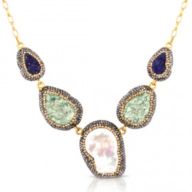 Guzel - Azurite 5 Stone Necklace