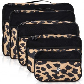 Heys - Exotic 5pc Packing Cube Set - Leopard