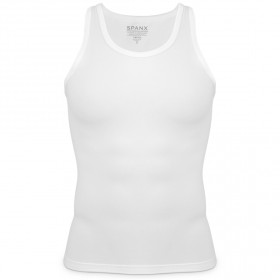 Spanx - White Cotton Compression Tank
