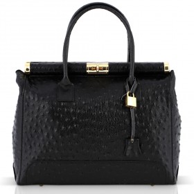 Massimiliano Incas - Ostrich Black Bag