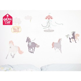 Love Mae - Pretty Horses, Fabric Wall Sticker