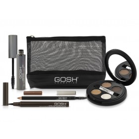 Gosh eyebrow kit with free Beauty accessories set and pouch.