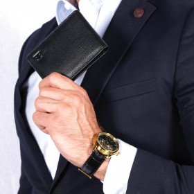 Thomas Earnshaw - Observatory Automatic Gold Watch with Black Leather Wallet