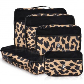 Heys - Exotic 5pc Packing Cube Set - Leopard