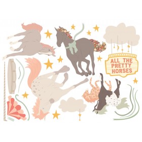 Love Mae - Pretty Horses, Fabric Wall Sticker