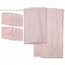 مايكرو كوتون – طقم مناشف من 12 قطعة – وردي