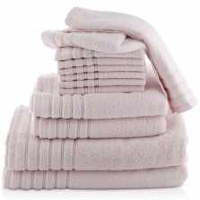 مايكرو كوتون – طقم مناشف من 12 قطعة – وردي