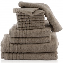 مايكرو كوتون – طقم مناشف من 12 قطعة – لون حجري