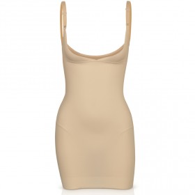 أستس ريد هوت لييبل من سبانكس - رداء التنحيف مفتوح الصدر - باللون البيج