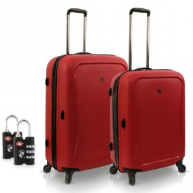 هيز أطلس- حقائب السفر باللون الأحمر: طقم من حقيبتين