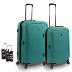 هيز أطلس- حقائب السفر باللون الفيروزي - طقم من حقيبتين