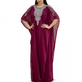 جلابية فتون باللون البنفسجي من حرملك