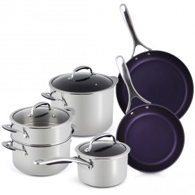 منال العالم – طقم أدوات الطبخ من الستانلس ستيل 9 قطع