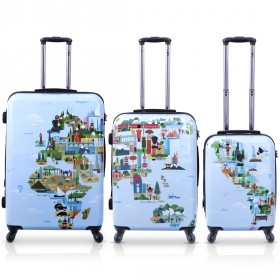 هيز – طقم حقائب خارطة العالم من فرناندو - 3 قطع