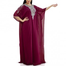 جلابية فتون باللون البنفسجي من حرملك