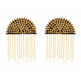 JJ by El Jewan - Gold Spikes detachable Shoulder Pad with Chains