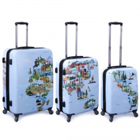 هيز – طقم حقائب خارطة العالم من فرناندو - 3 قطع