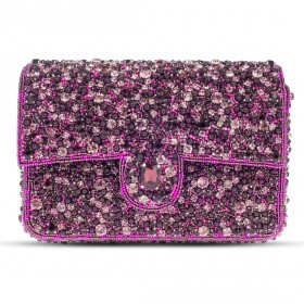 Amishi - Festive Jewel Purple Clutch
