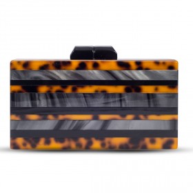Amishi - Hazel Leopard Clutch